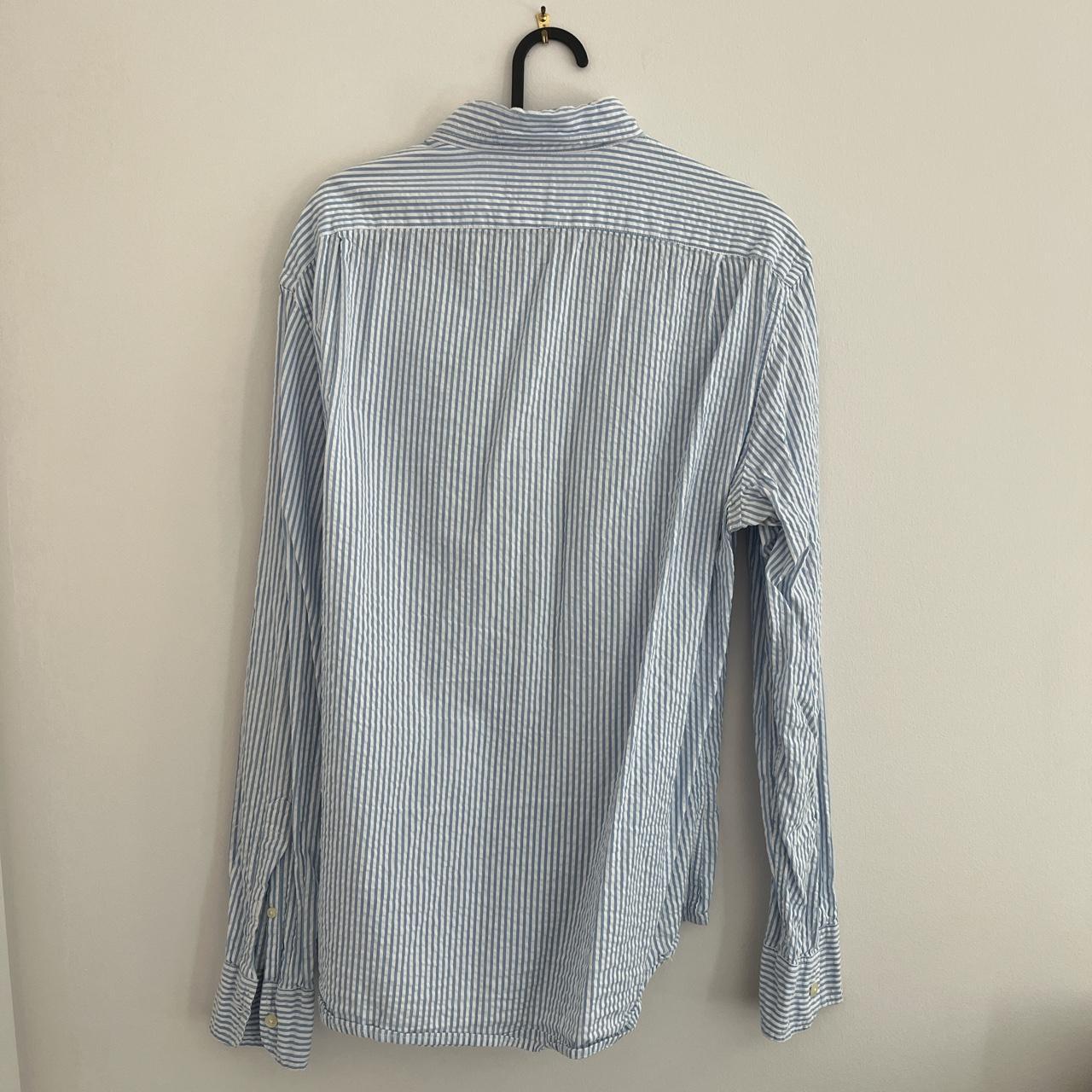 J Crew Seersucker Shirt Lightly worn. 100%... - Depop