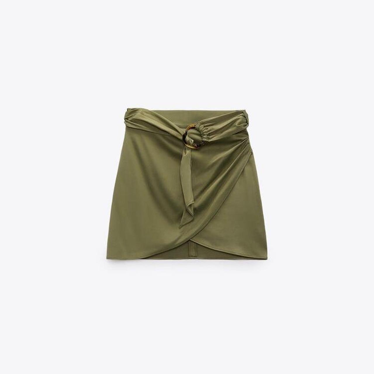 Olive green cheap skirts zara