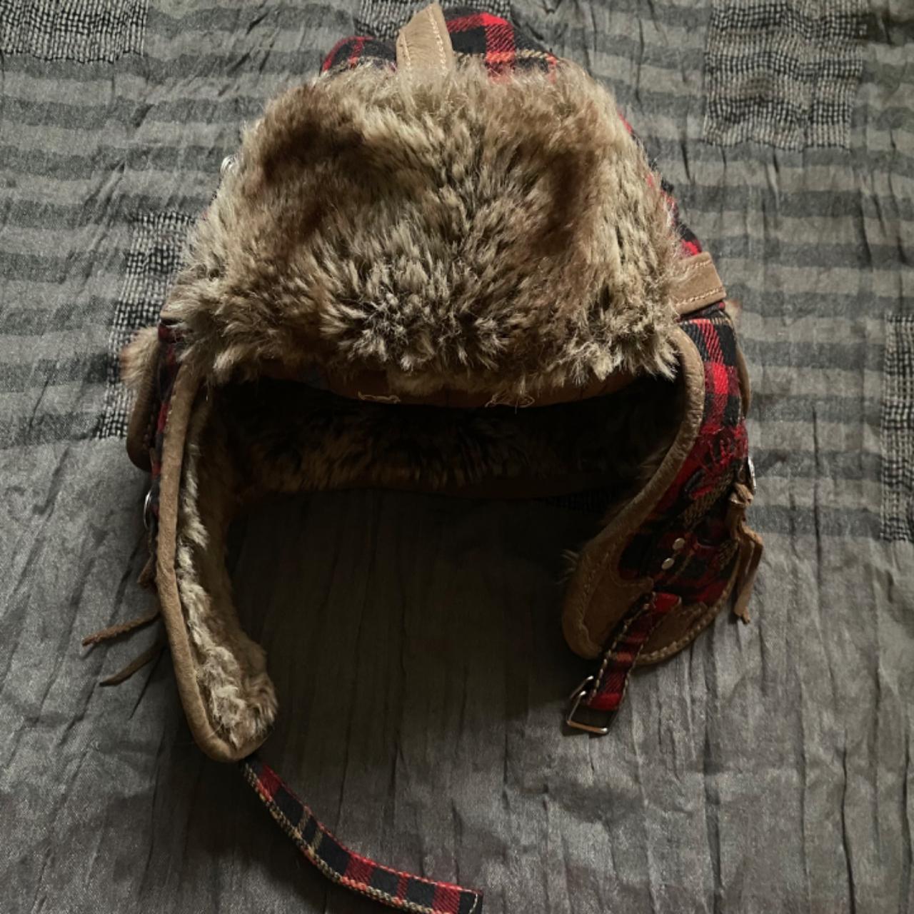 True Religion fur trapper hat size L/XL no flaws Depop