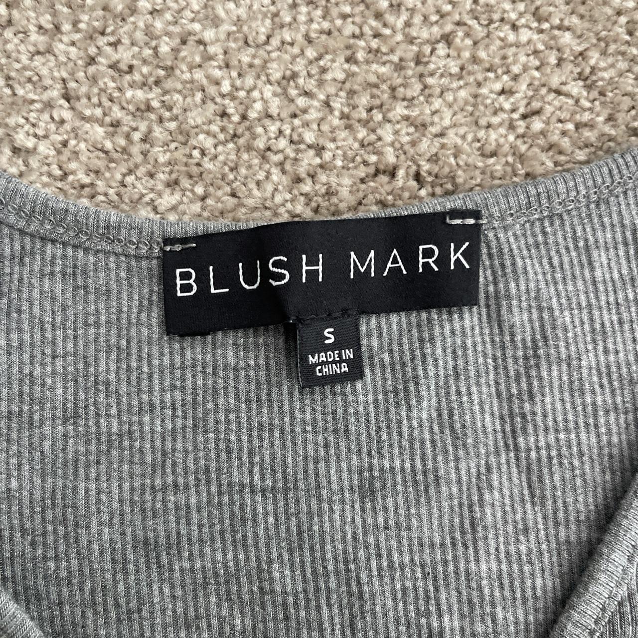 Blush Mark Women's Grey and White Vest Depop