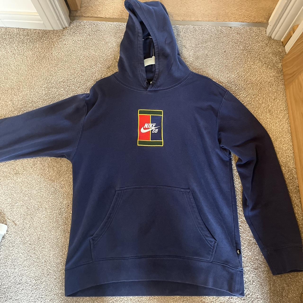 navy blue nike sb hoodie