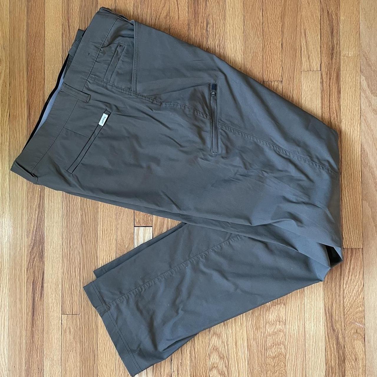 Orvis Men's Khaki and Green Trousers Depop