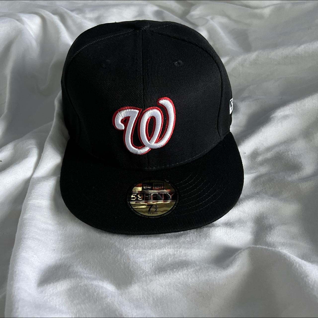 Men's New Era Navy Washington Nationals White Logo 59FIFTY Fitted Hat 