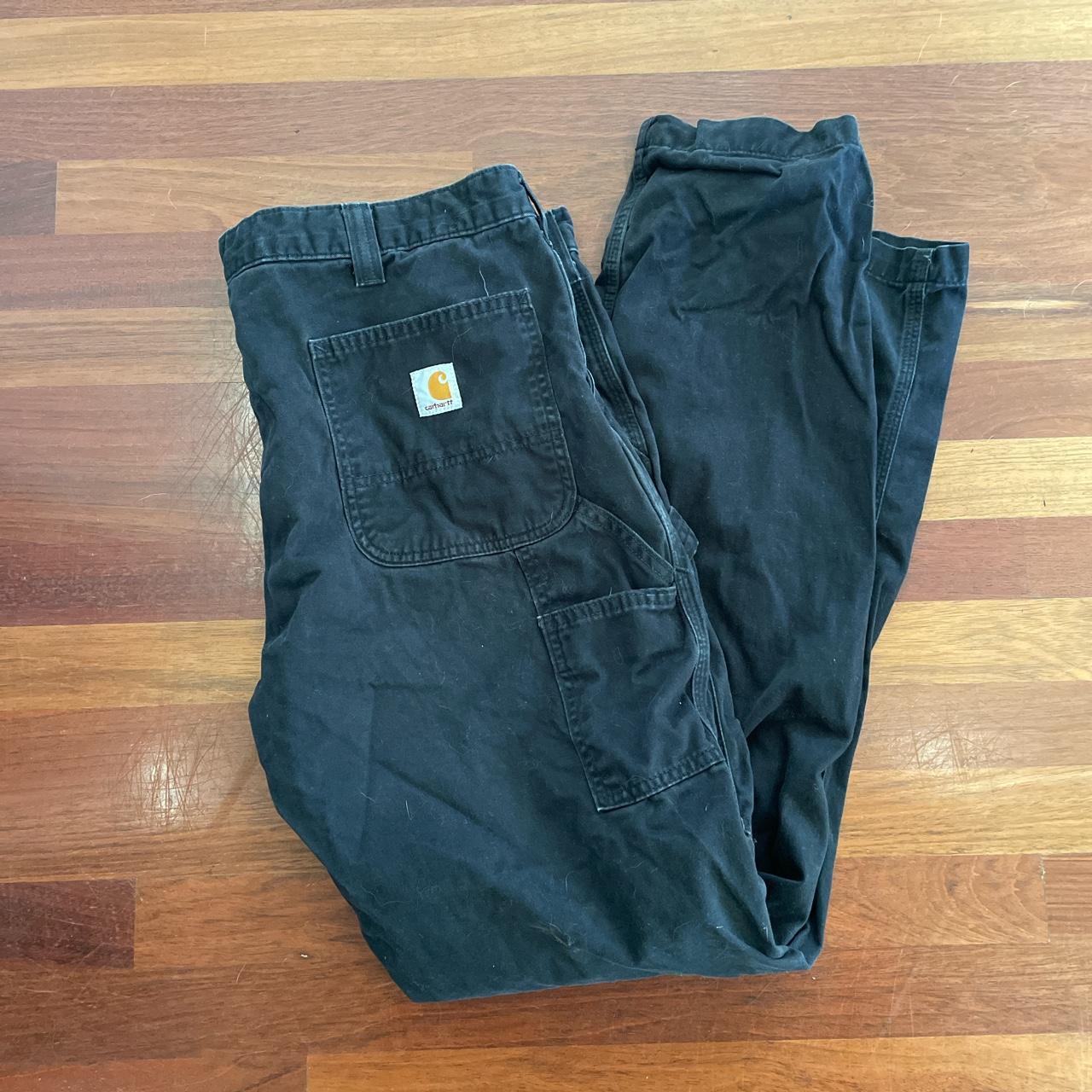 Carhartt Men's Black Jeans Depop