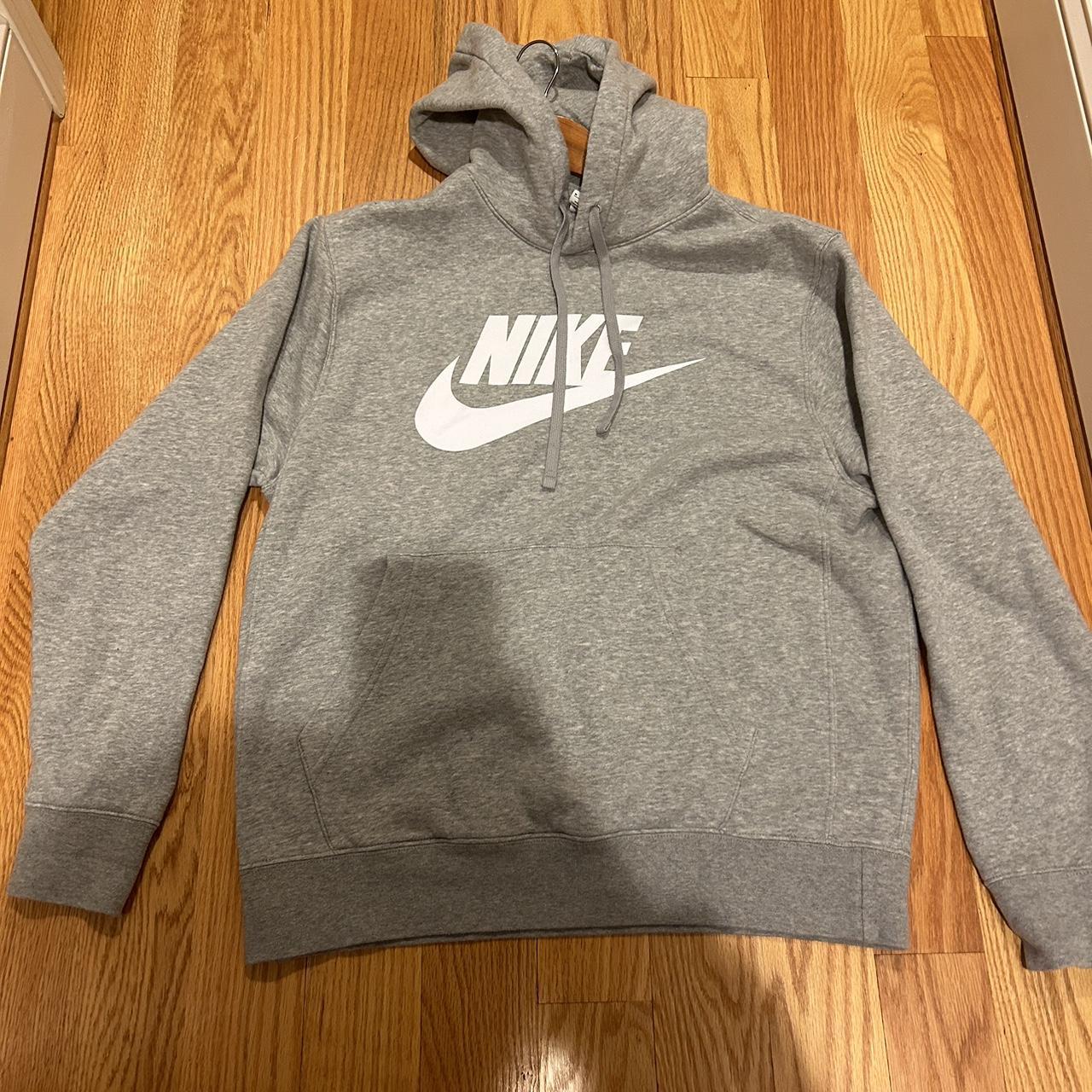 Grey Nike hoodie Perfect condition Barley worn Size... - Depop