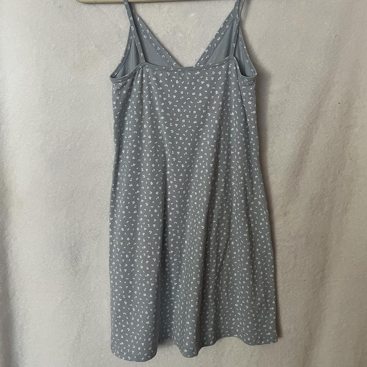 Brandy Melville Blair dress in blue and white floral - Depop