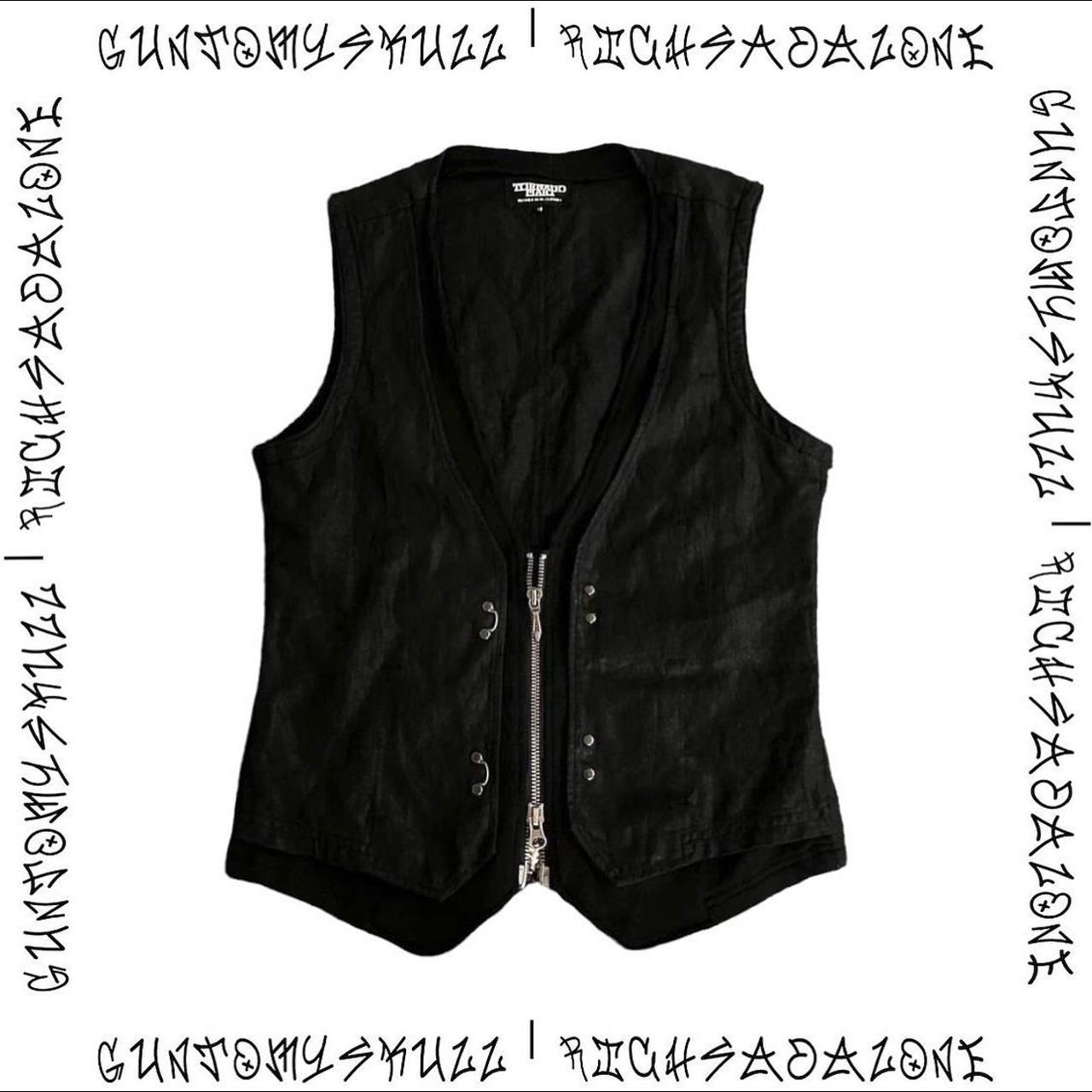 トップス TornadoMart Fake Leather Zip Vest TornadoMart Fake Leather Zip Vest