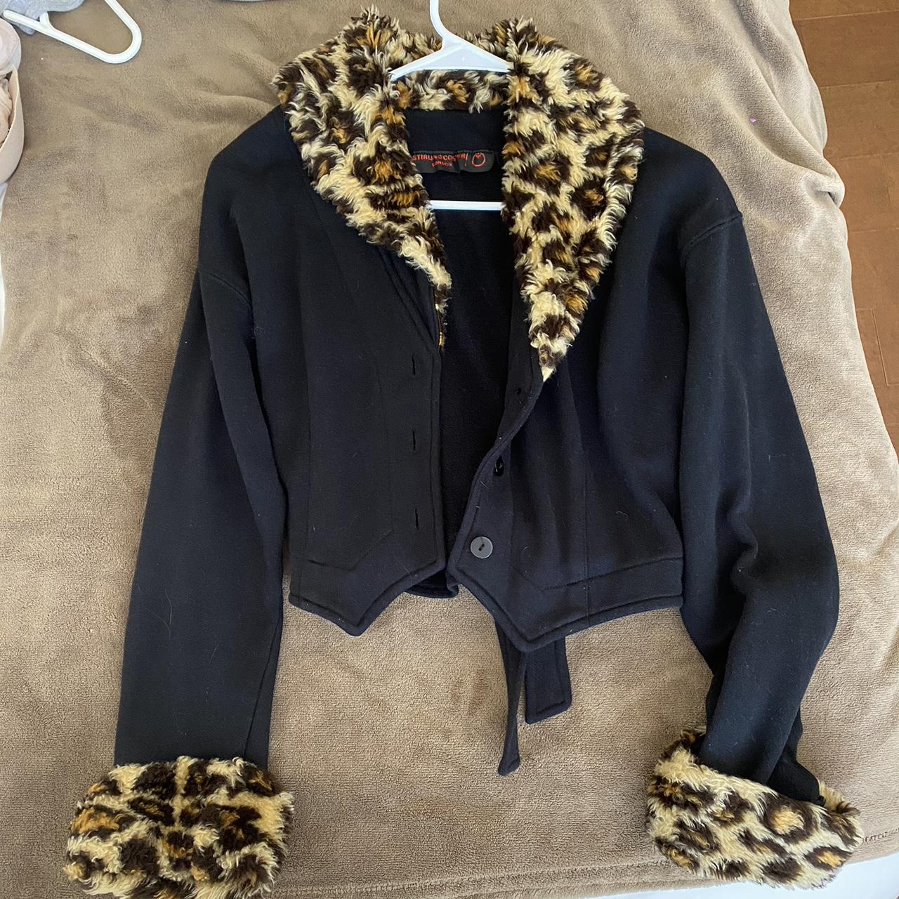 Cheetah cropped jacket hotsell