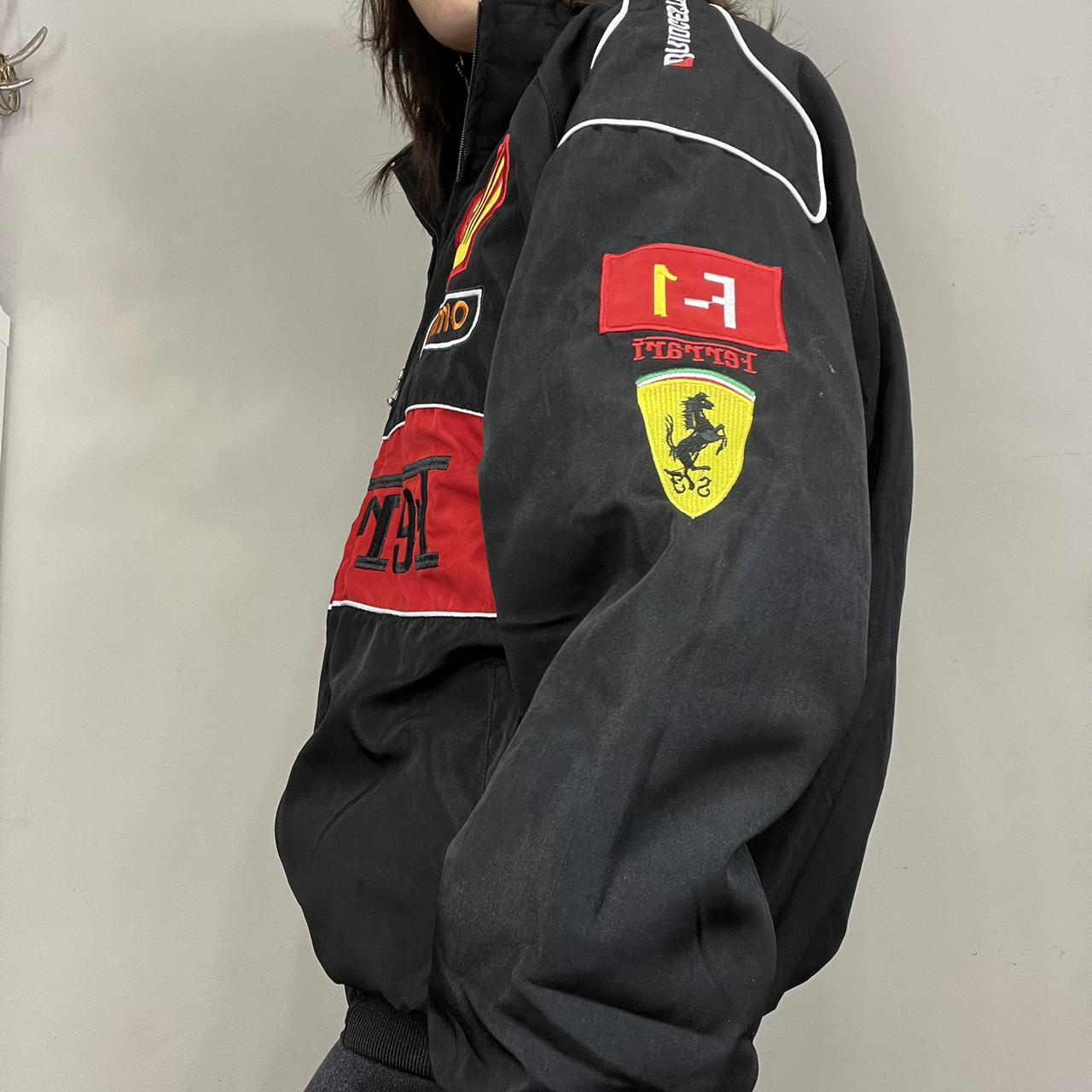 Ferrari Women's Black and Red Jacket | Depop