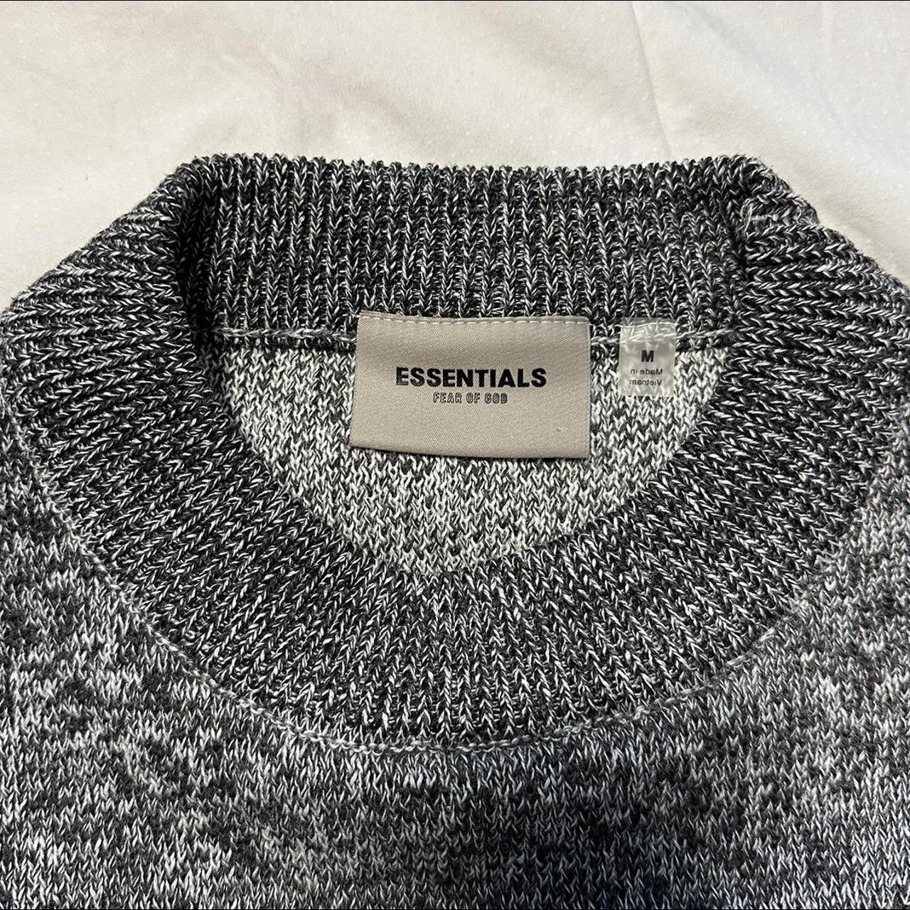 Essentials Men's Grey and Cream Jumper | Depop