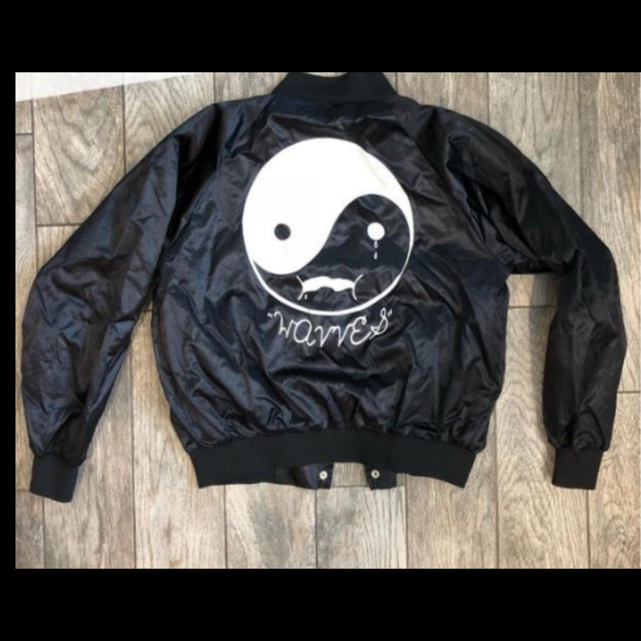 Size Small black yin yang Wavves Windbreaker Jacket.... - Depop