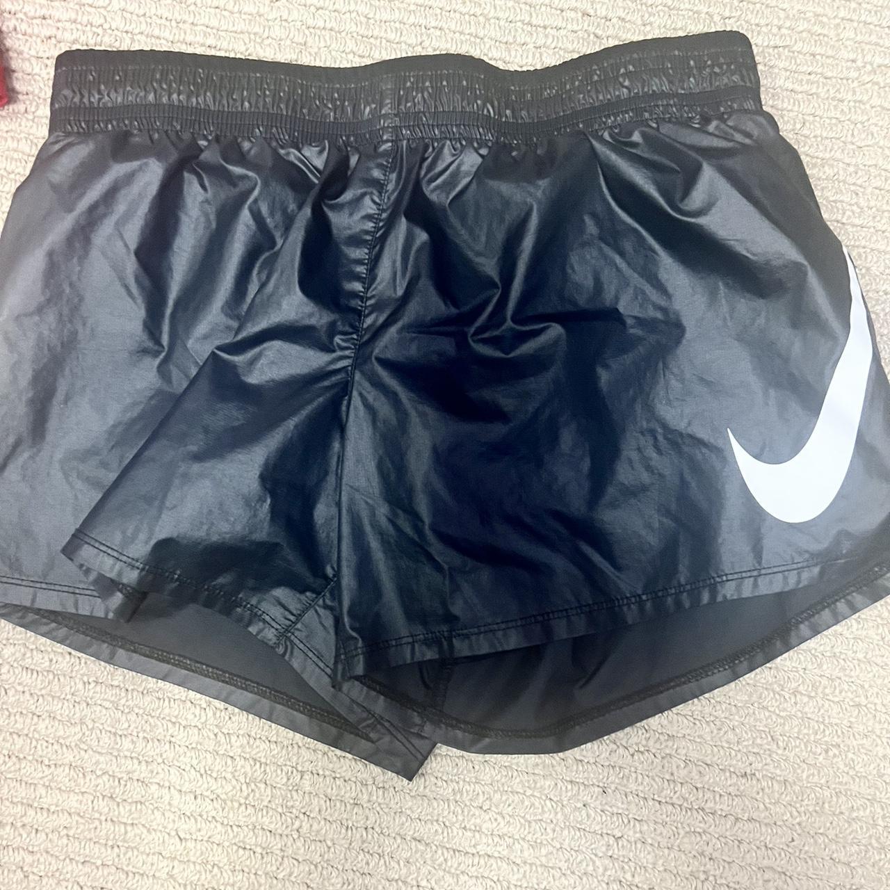 Nike shiny hot sale shorts