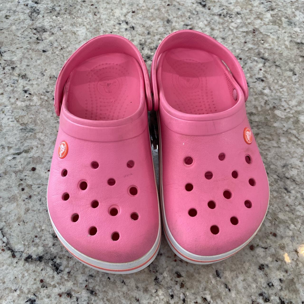 Bubble gum pink crocs size W7 M5 In good condition Depop