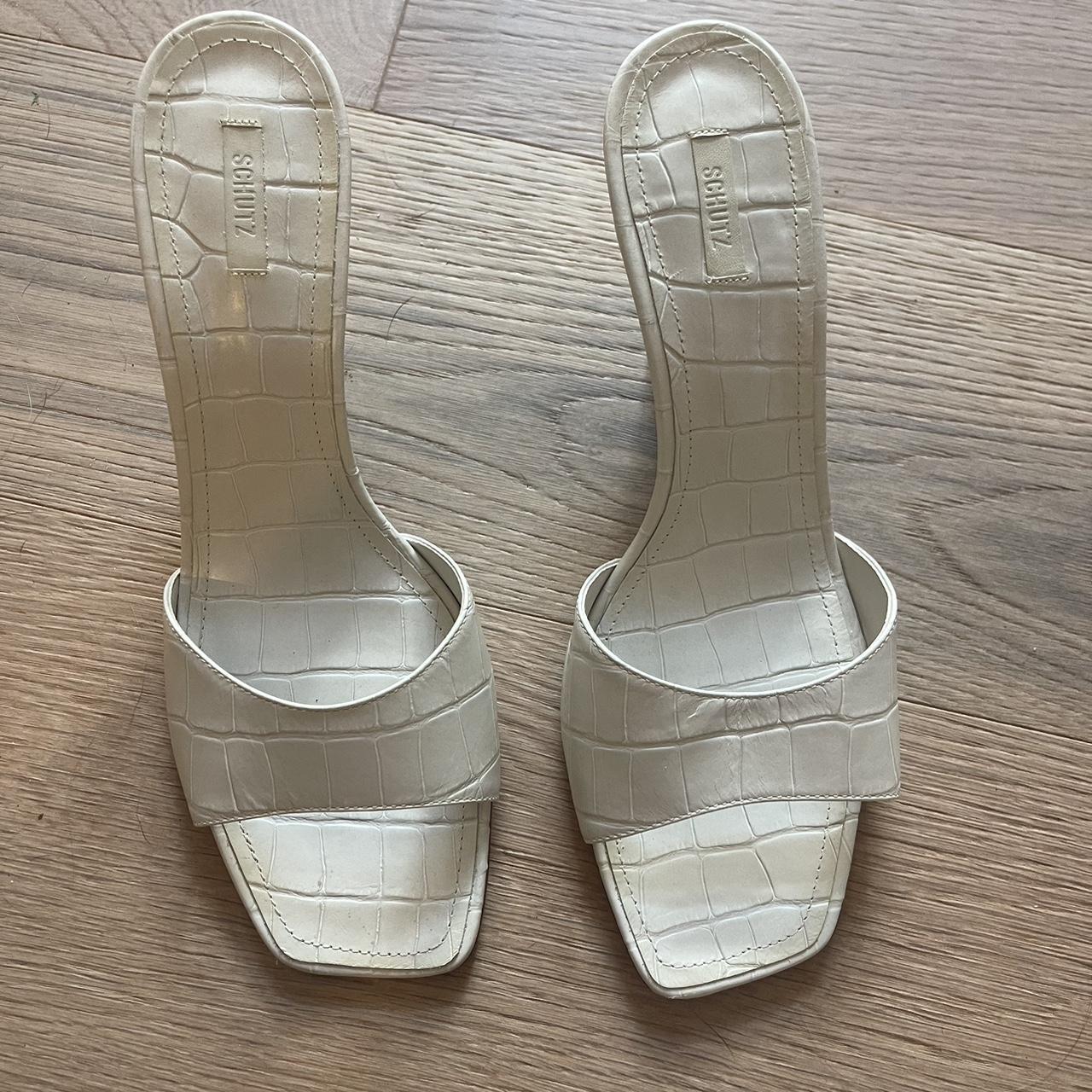 schutz white heels