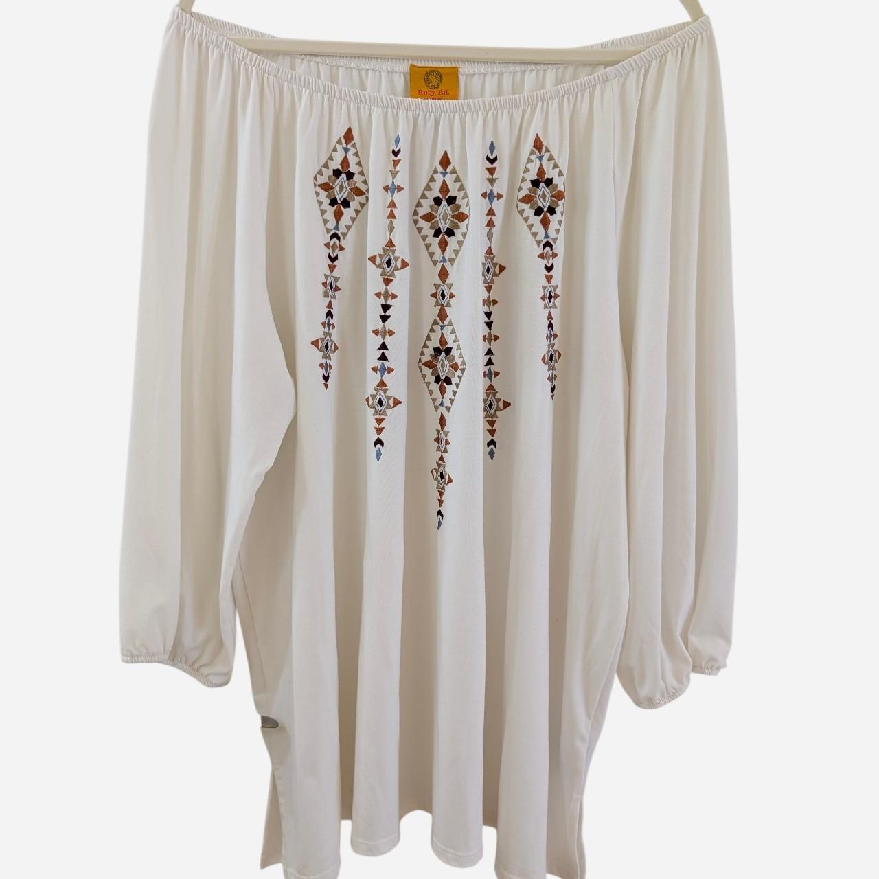 Ruby Rd. Women's Top - White/Multi - XXL – Ruby R… - image 1