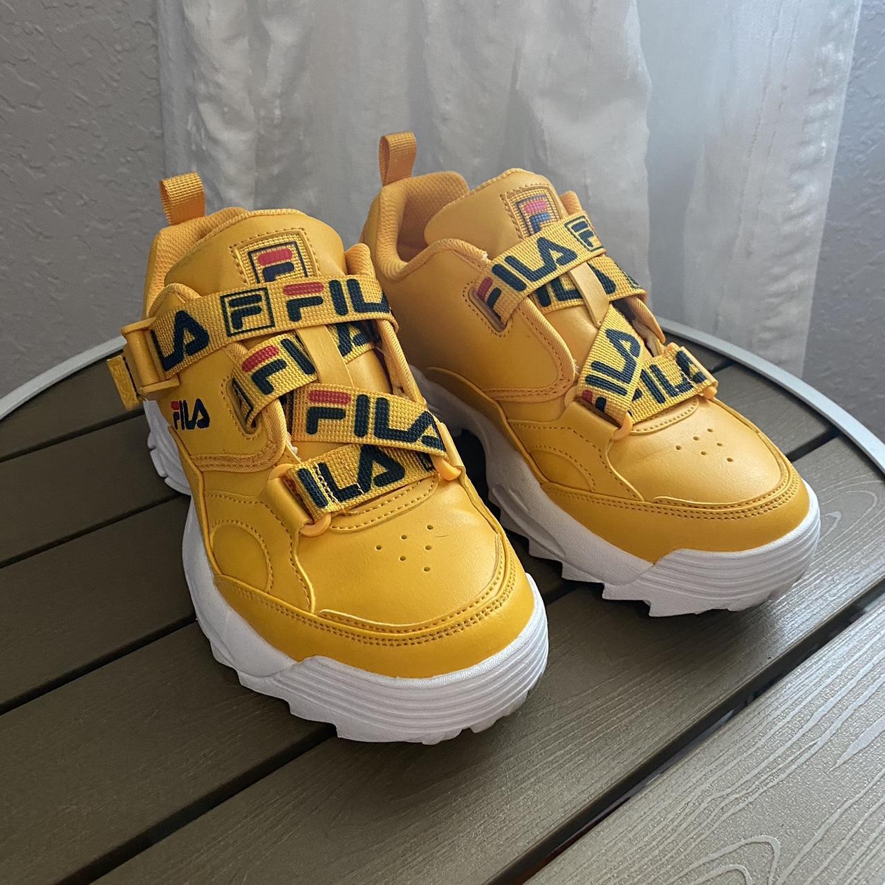 Fila hotsell yellow sneakers