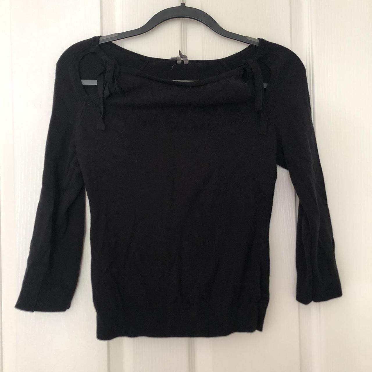 Anthropologie Women's Black Jumper | Depop