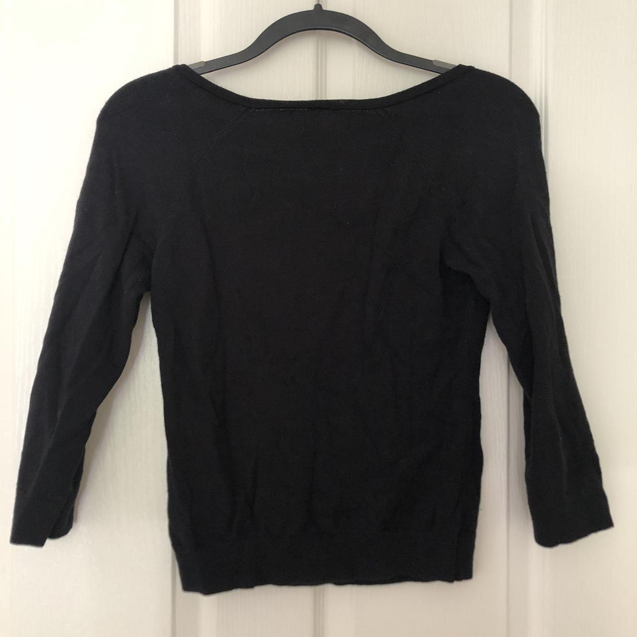 Anthropologie Women's Black Jumper | Depop