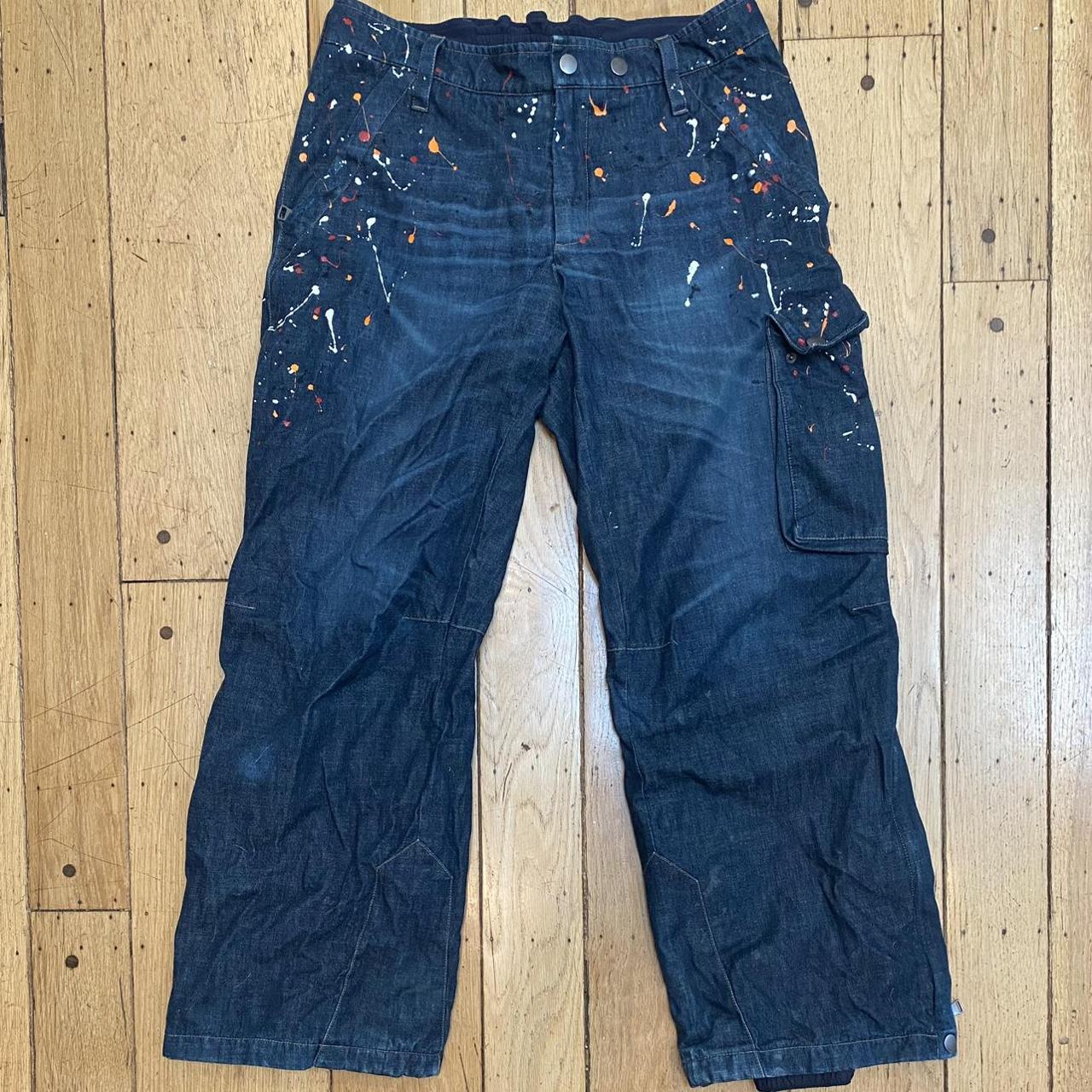 Authier Ski Pants Paint Graphics Elastic waistband... Depop