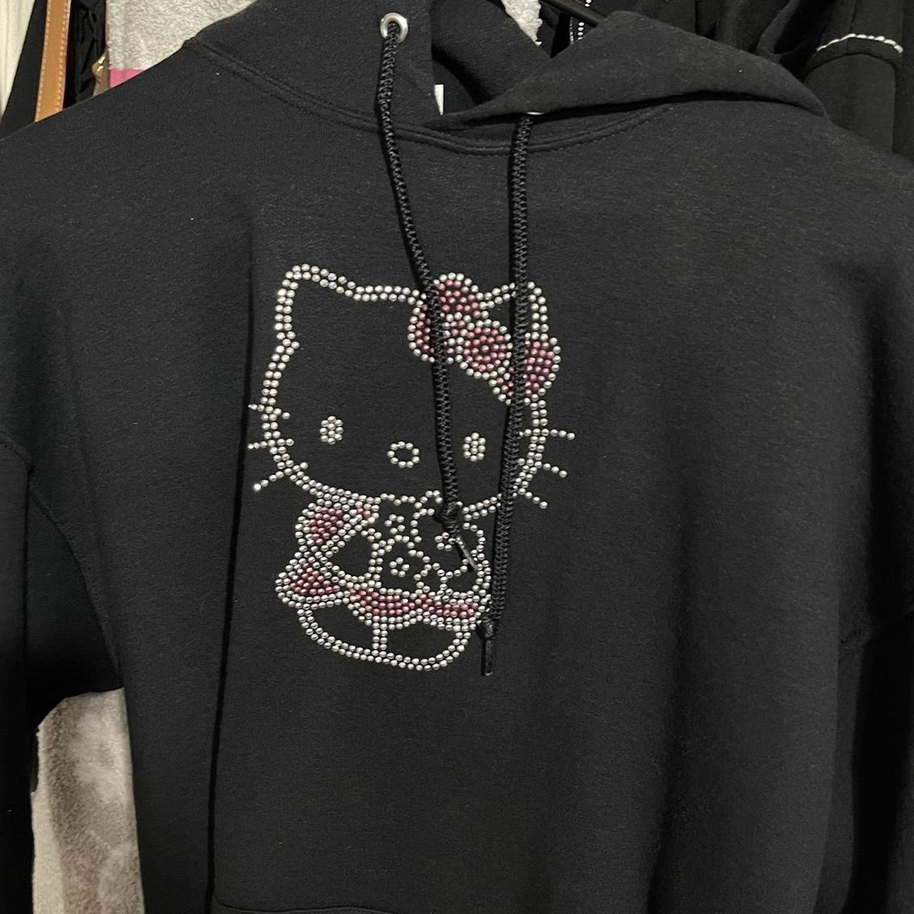 Hello kitty Rhinestone Hoodie super cute hoodie... - Depop