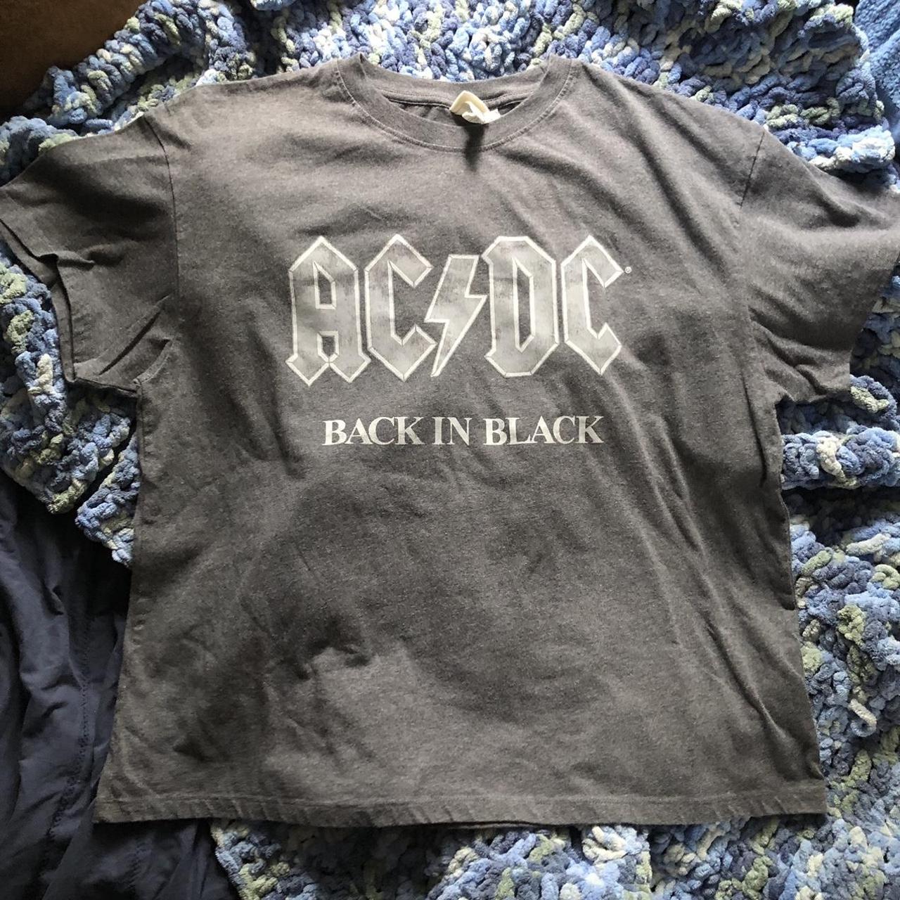 ACDC H M Back in Black Graphic Vintage Band Depop