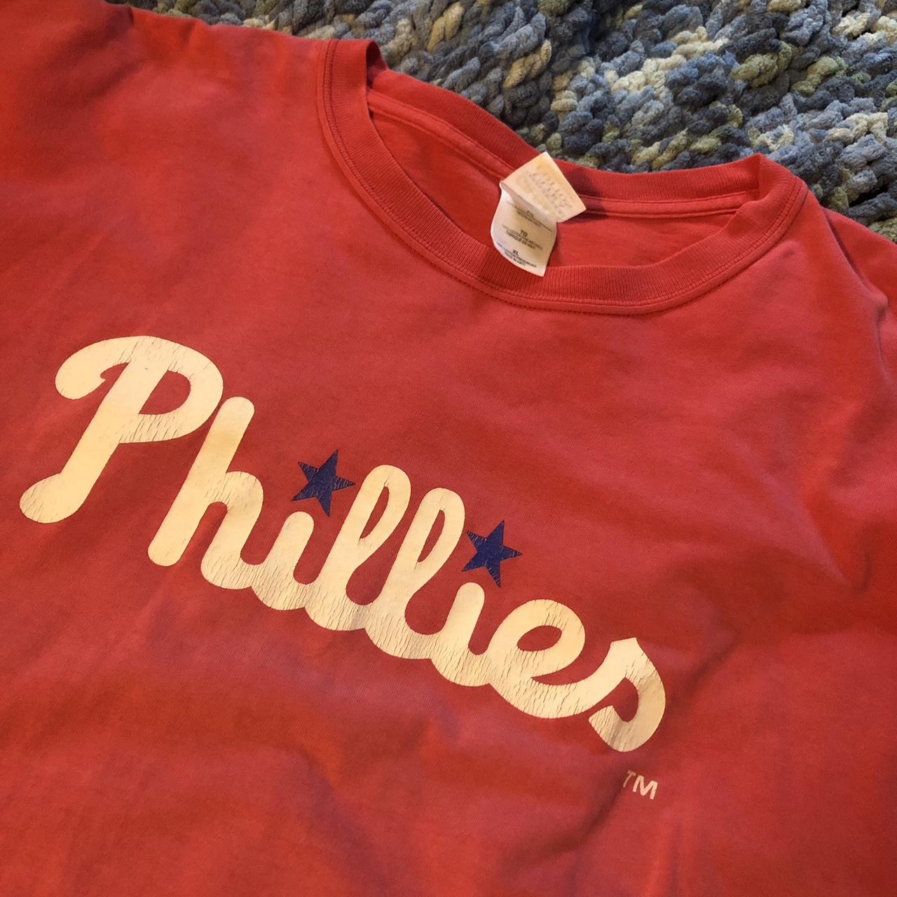 Vintage MLB Youth Large Red Philadelphia Phillies - Depop