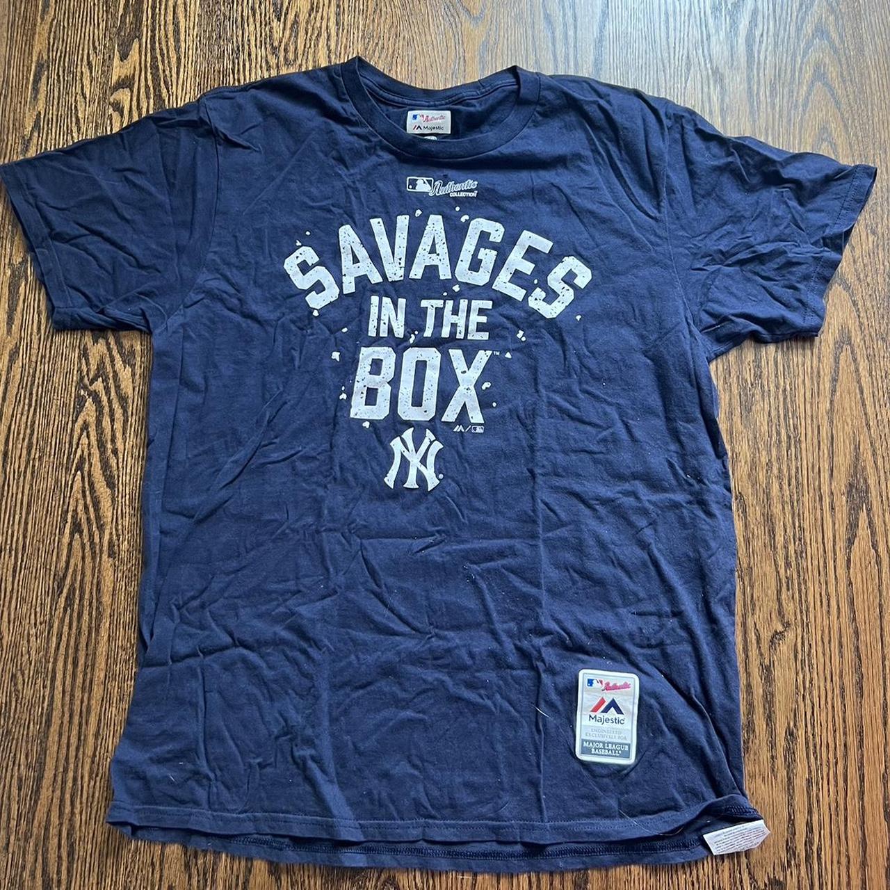 YANKEES “savages in the box” exclusive t-shirt - Depop