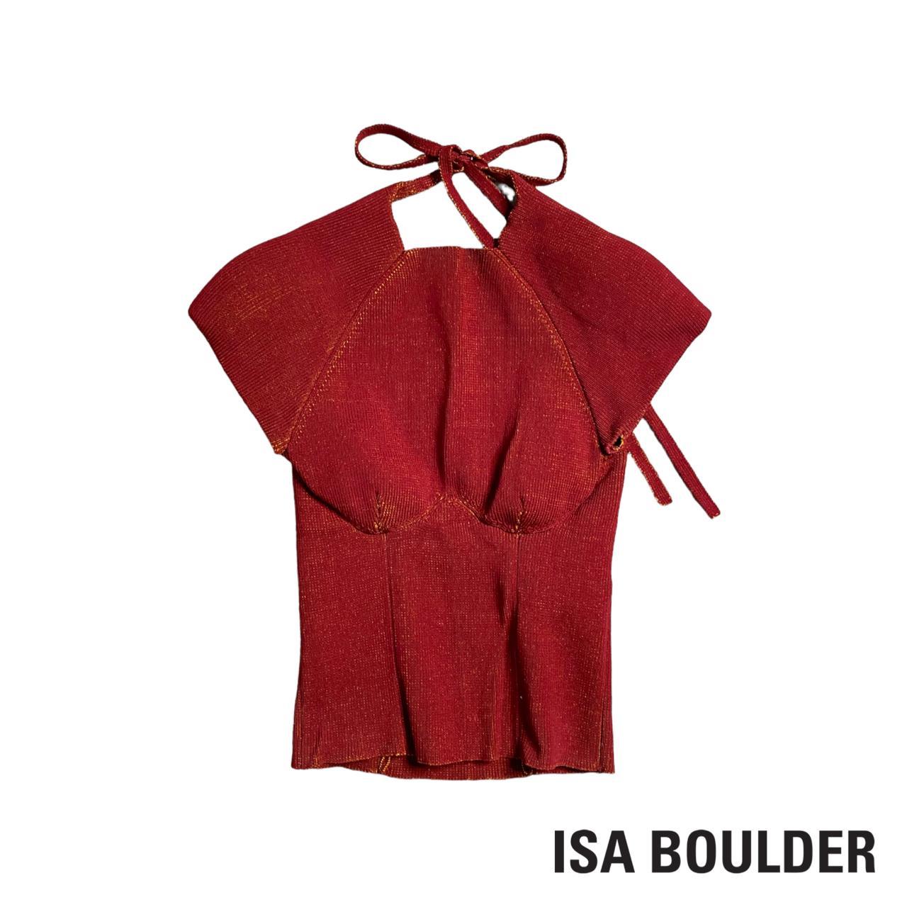 isa boulder shield backless sweater maroon xs RTP:... - Depop