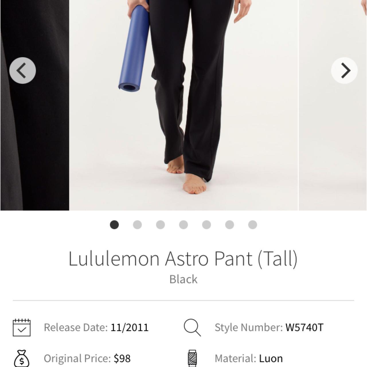 Rare Lululemon Astro Pants - Black Long TALL - Depop