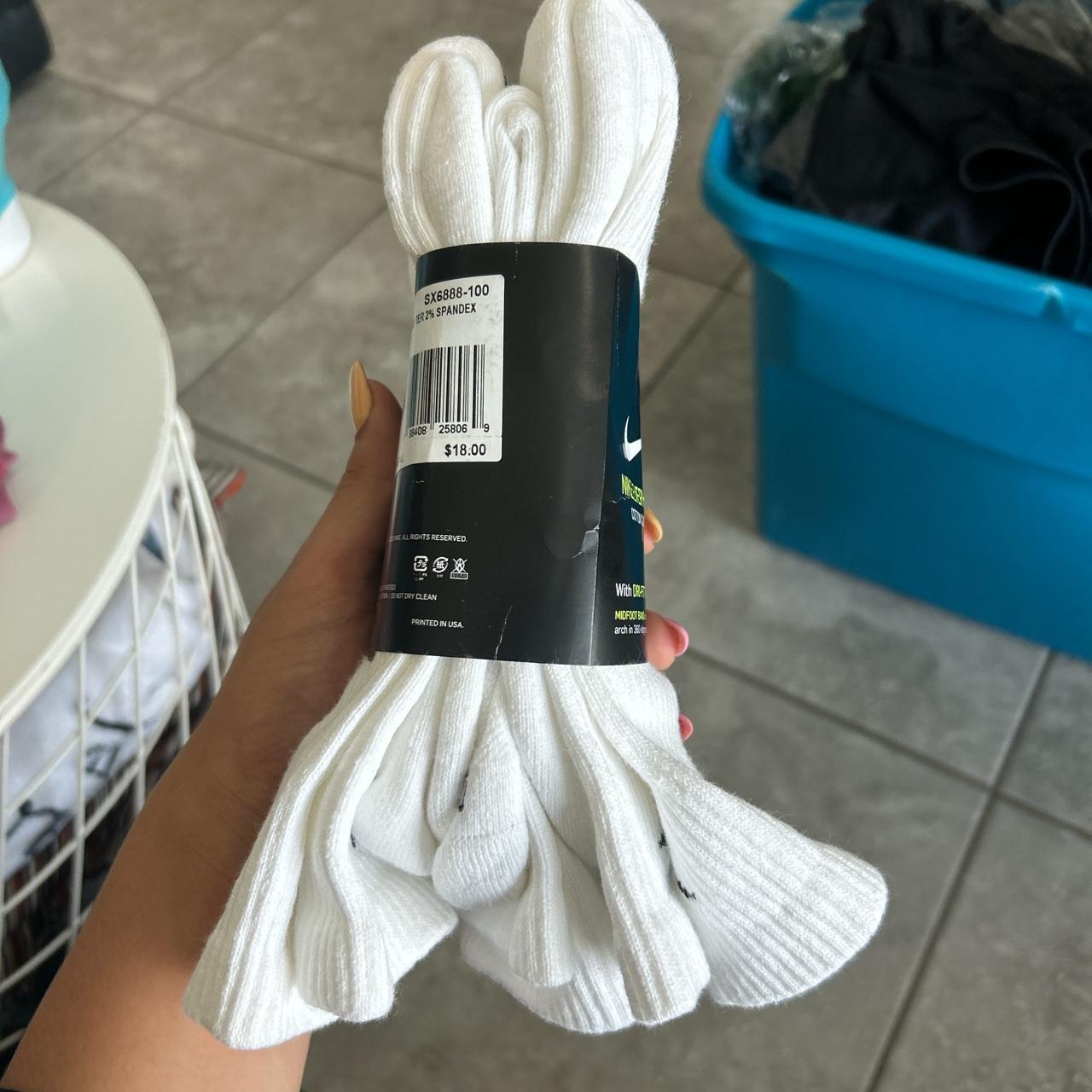 White Nike Training Crew Socks Comes with 3 pairs... - Depop