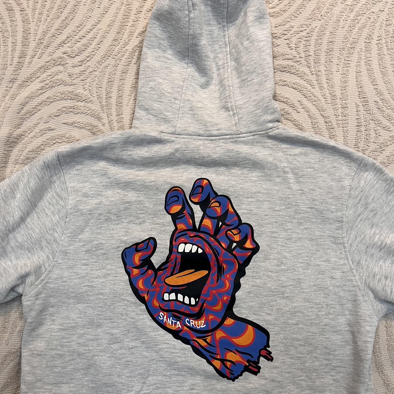 SANTA CRUZ SCREAMING HAND HOODIE RARE DESIGN Depop