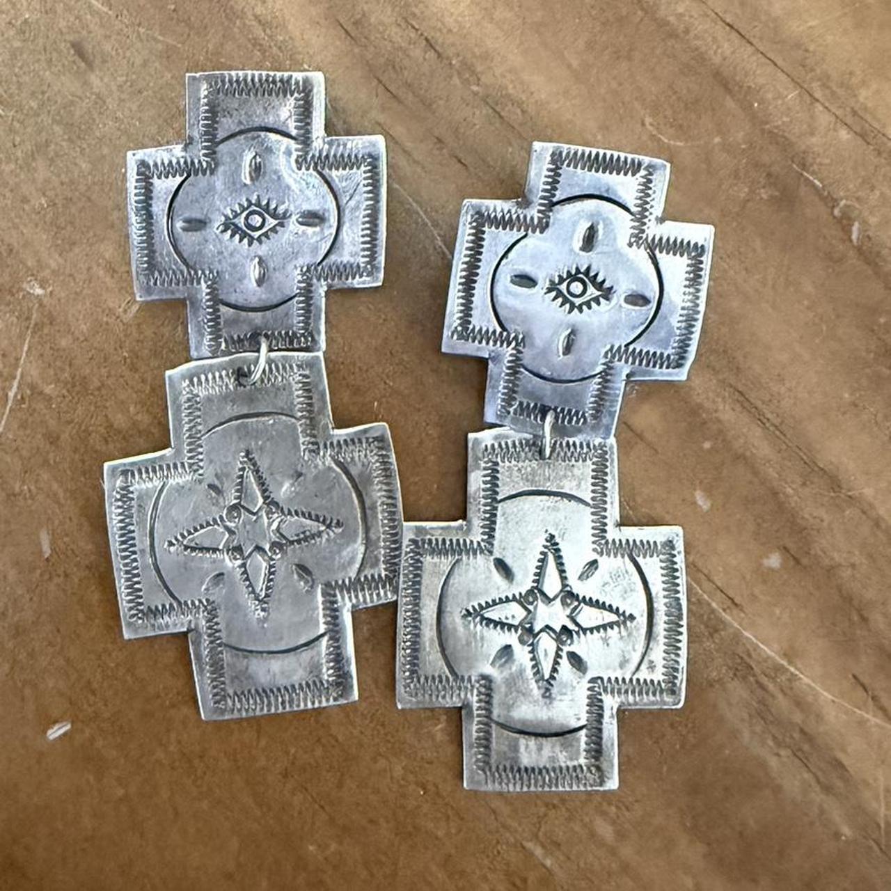 Native Women's Earrings - Silver – Native America… - image 1