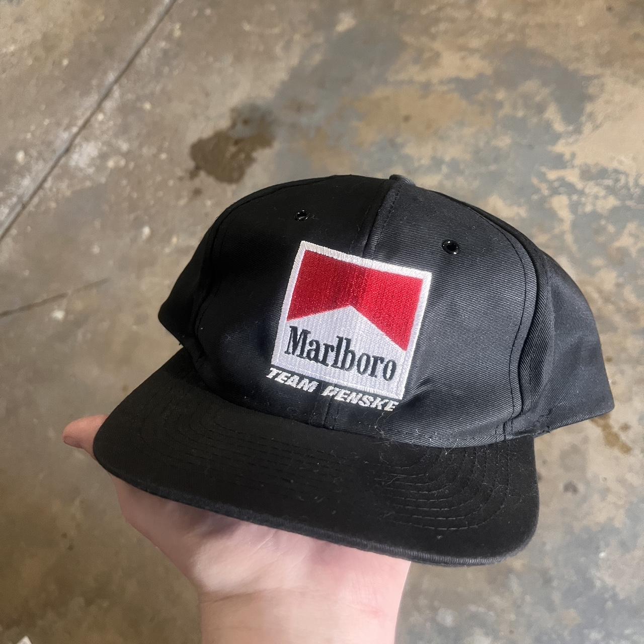 Marlboro Man Mens Trucker Hat Black Snapback Vintage - Depop