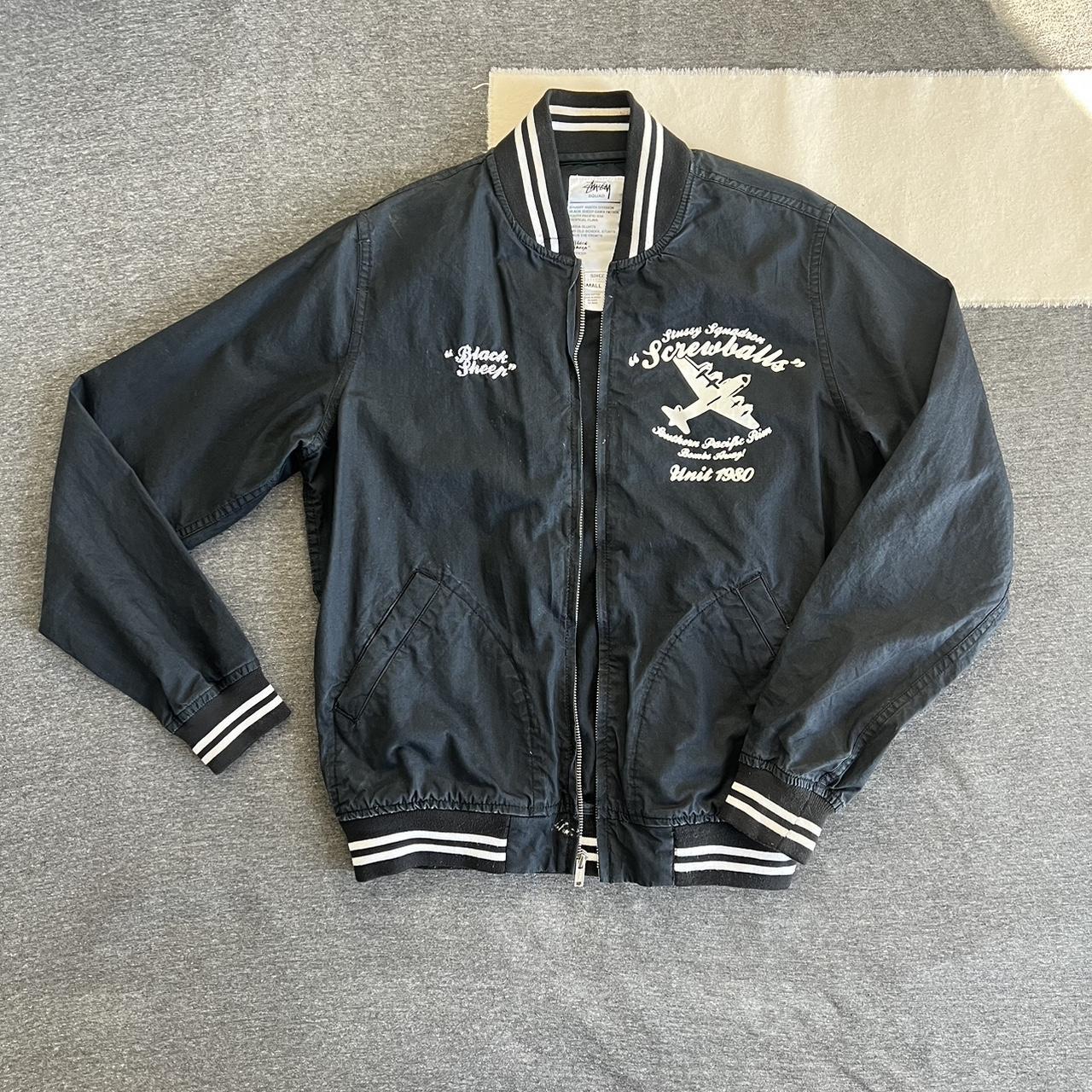 Vintage Stussy Black Sheep Varsity Jacket Size | Depop Vintage Stussy Black Sheep Varsity Jacket Size | Depop