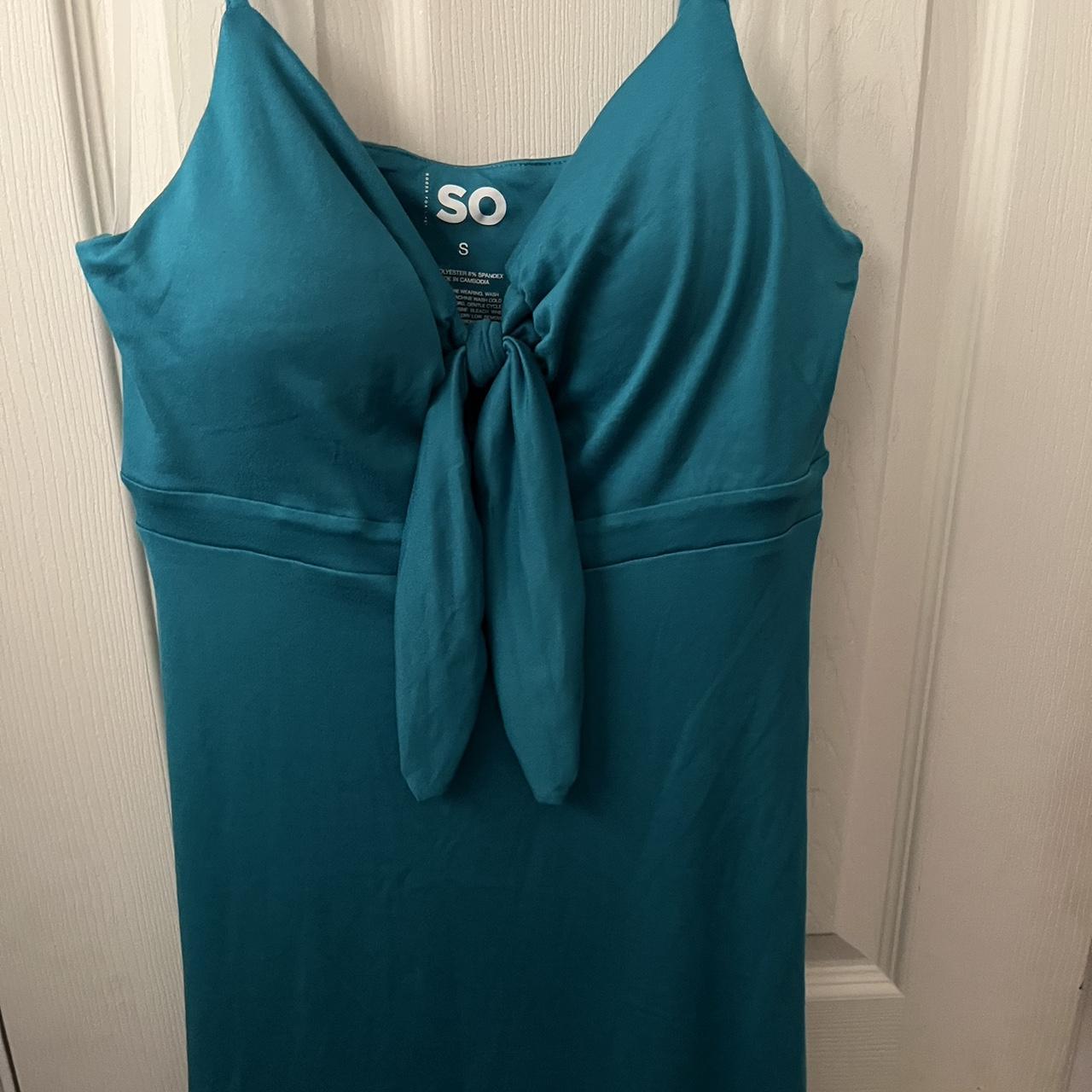 SO Clothing Women's Blue Dress | Depop