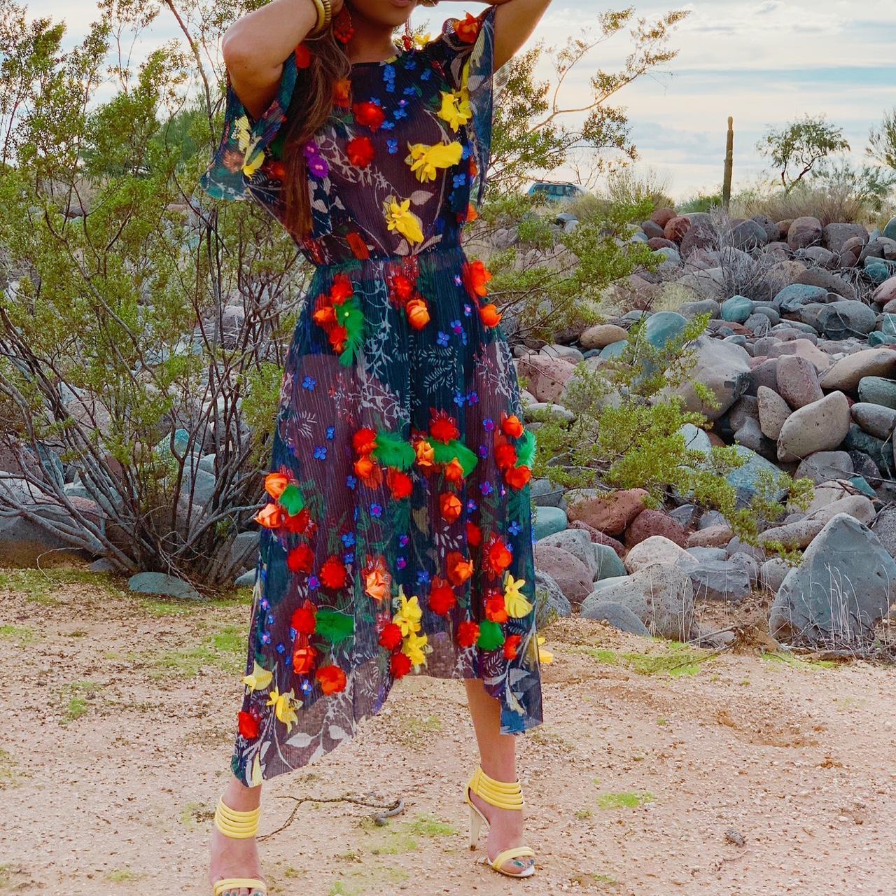 See through clearance flower dress