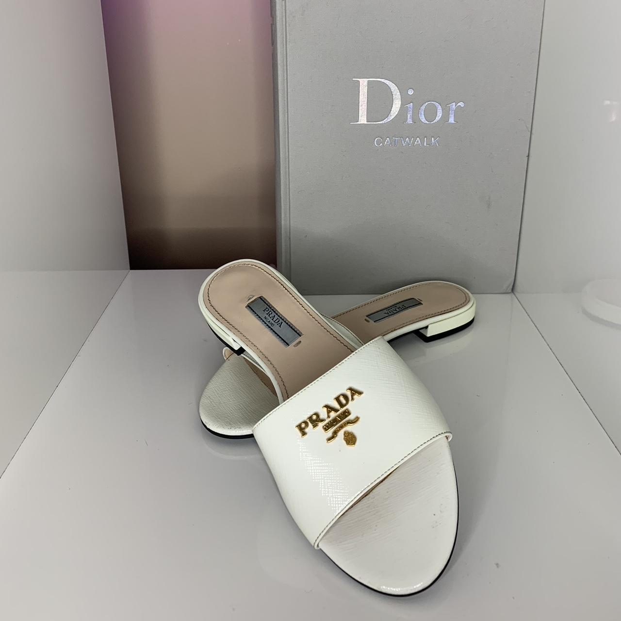 Prada 2024 silver slides