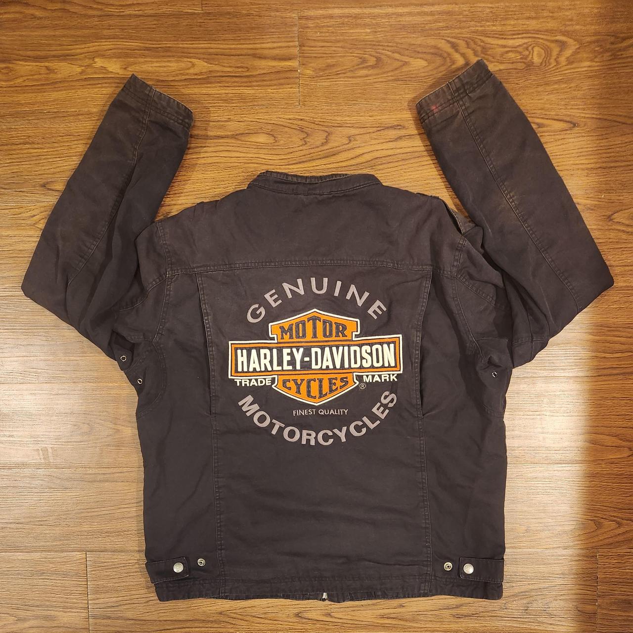 Harley davidson road warrior 3 in 1 cotton canvas jacket best sale