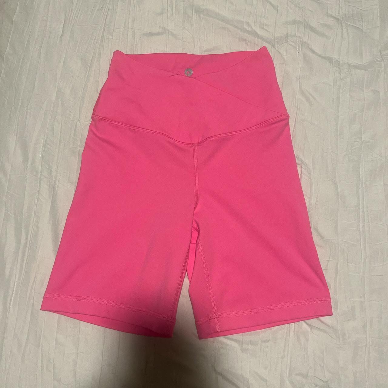 hot pink biker shorts xs - Depop