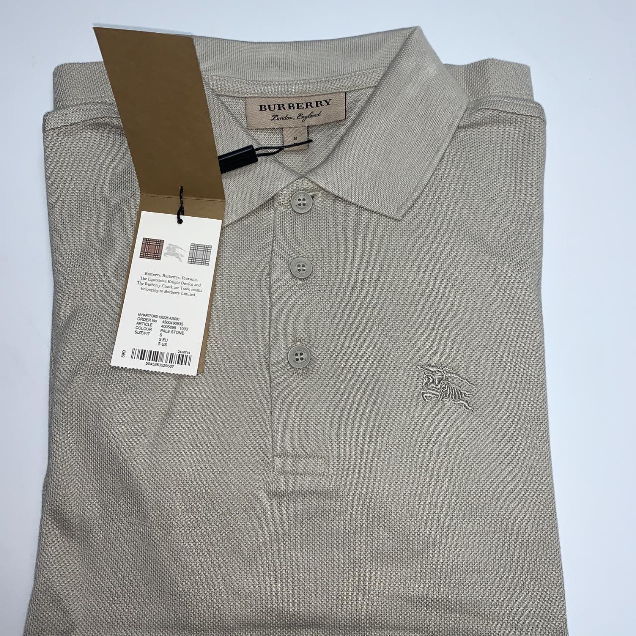 Burberry Men's Cream Polo-shirts | Depop