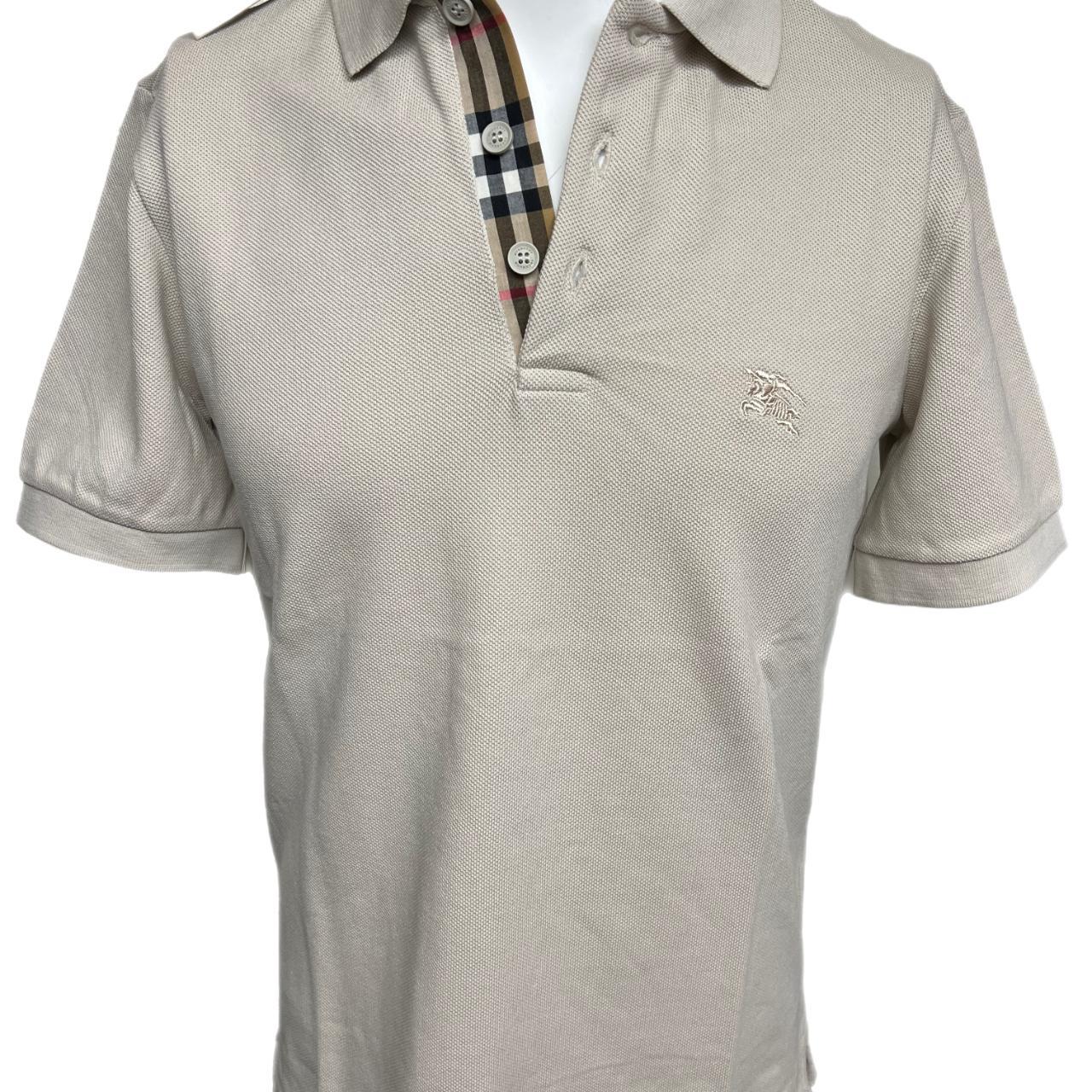 Burberry Men's Cream Poloshirts Depop