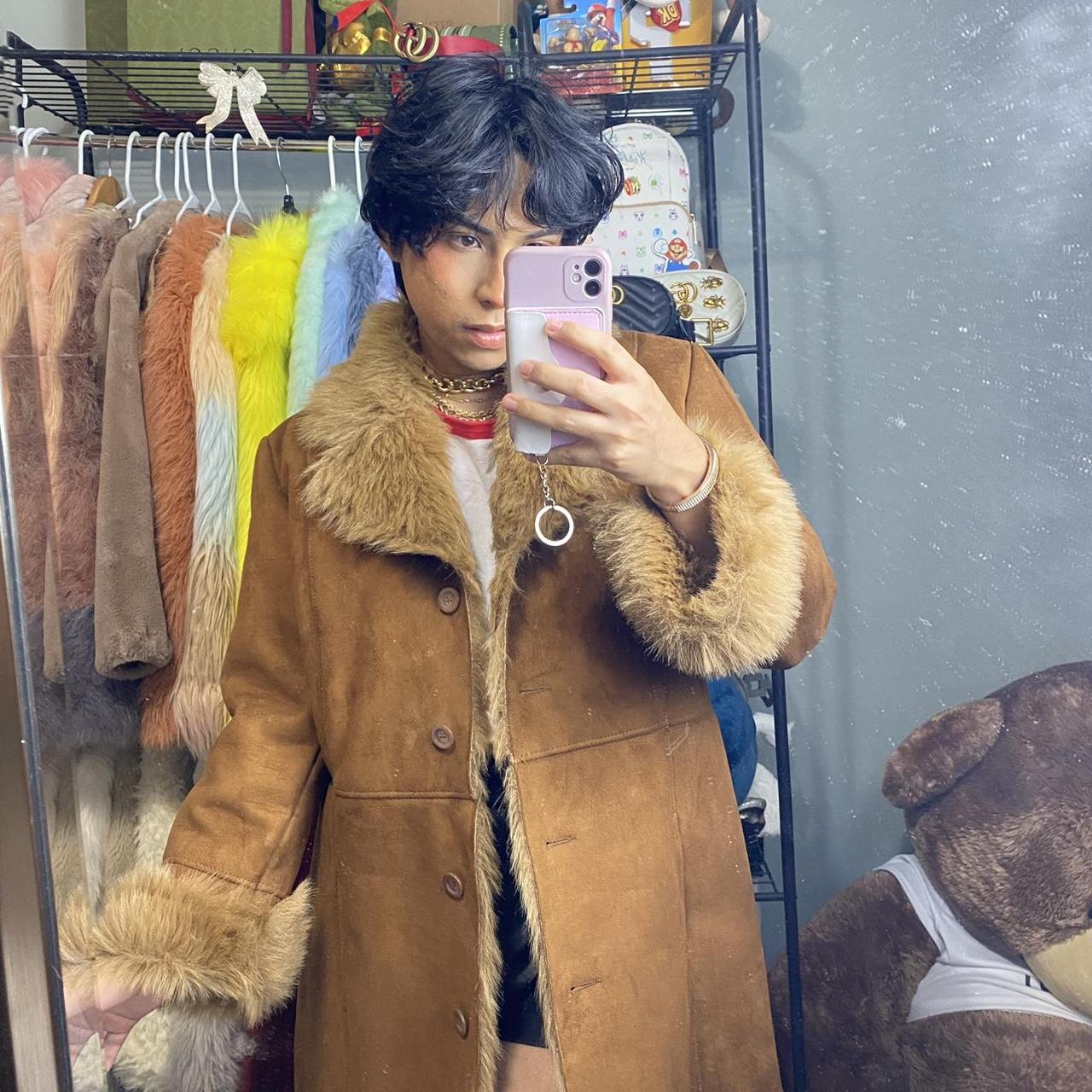 fur lined coat 70s