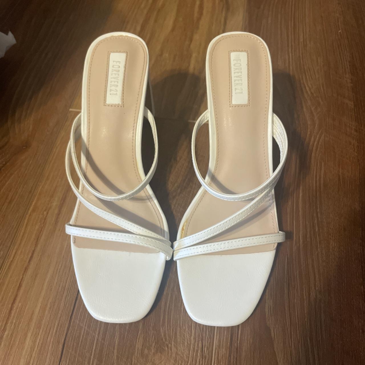 White Strappy Heels