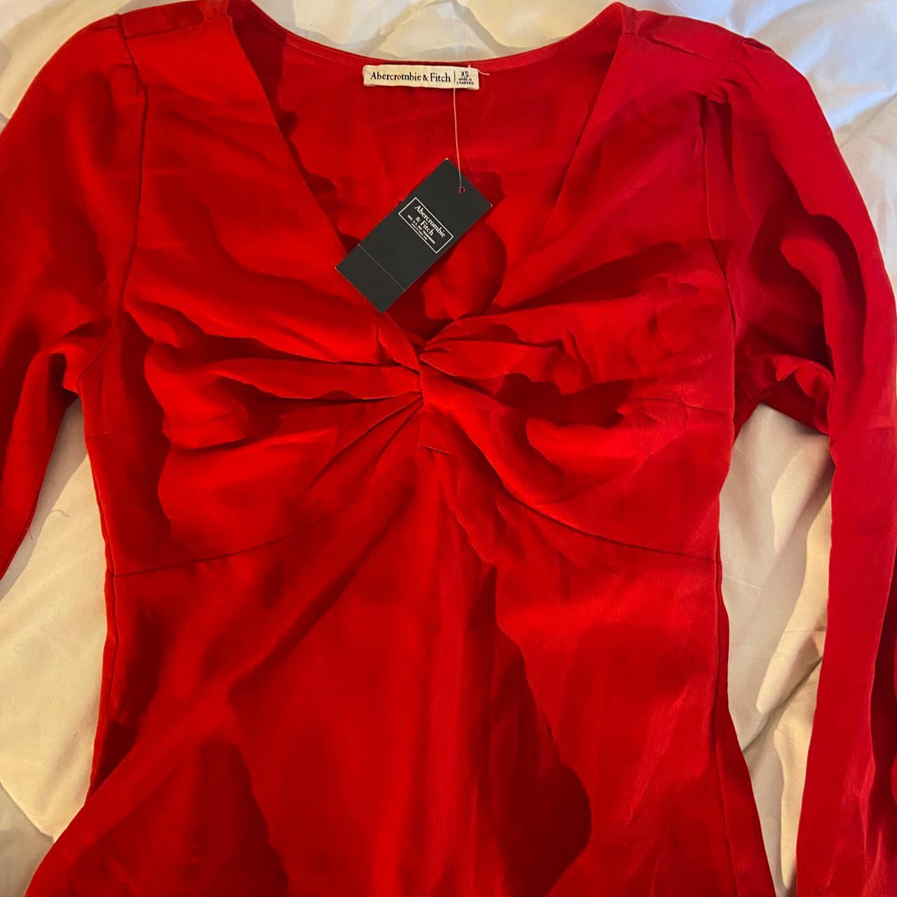 Brand new Abercrombie & Fitch top cherry red size... - Depop