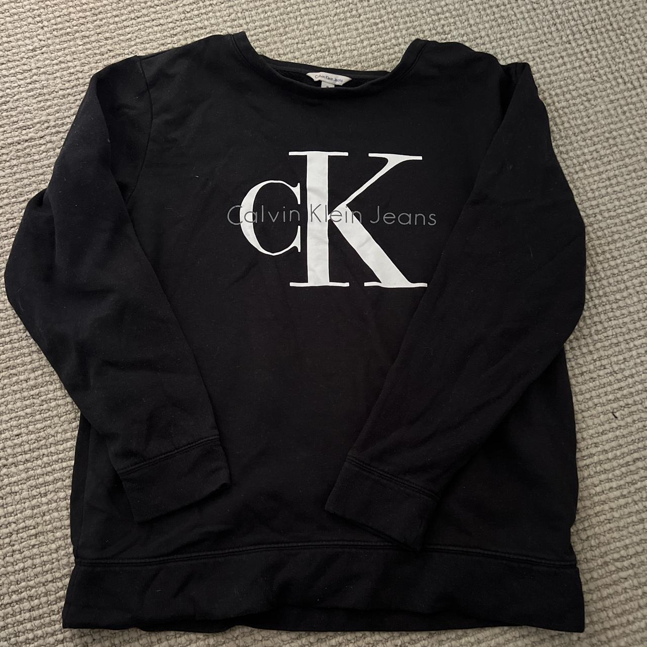 Calvin Klein Jeans Women's Black Jumper | Depop