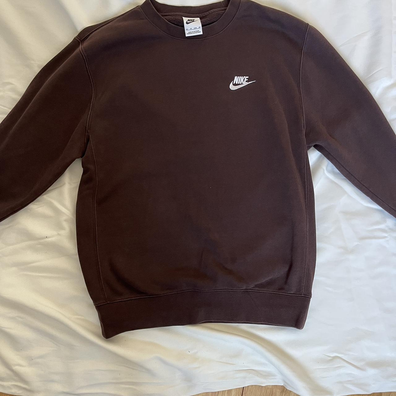 brown nike crewnecks