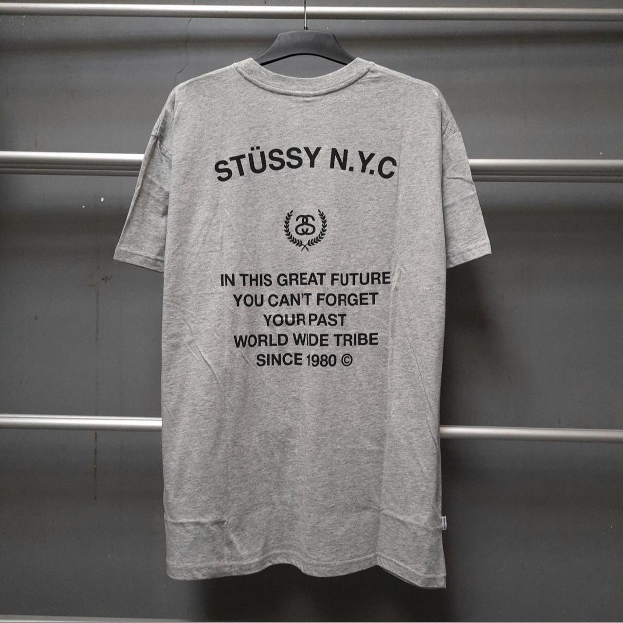 STUSSY Stock Chest Tシャツ 半袖 Grey 送料込み VTG Vintage Stussy Las Vegas Chapter Stock City Tee T Shirt