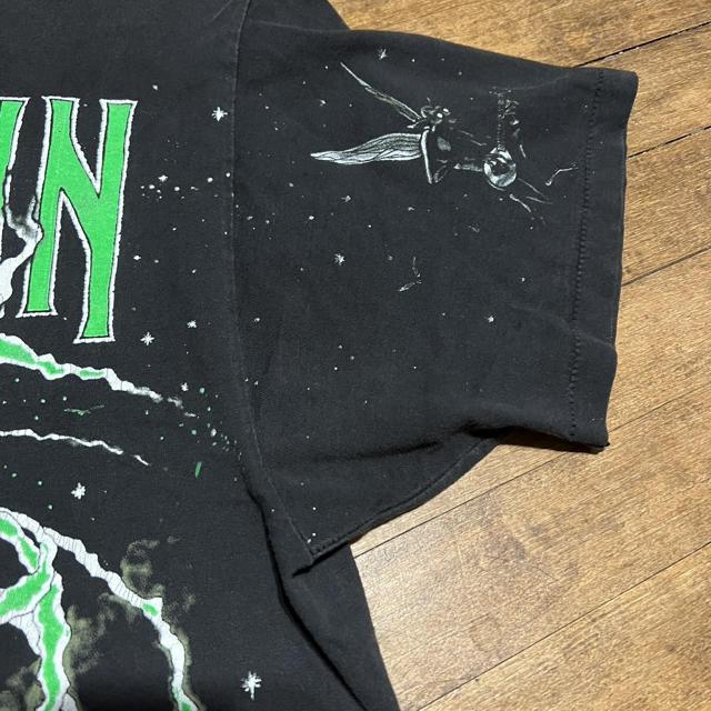 Led Zeppelin 1992 green wizard single stitch in... - Depop