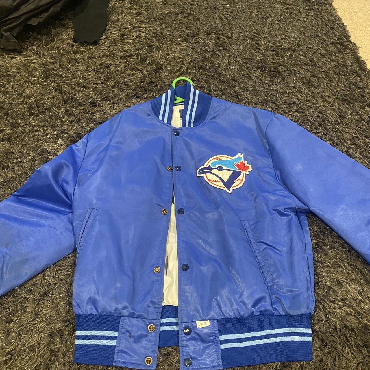 Vintage blue jays jacket, fits small, open to offers - Depop