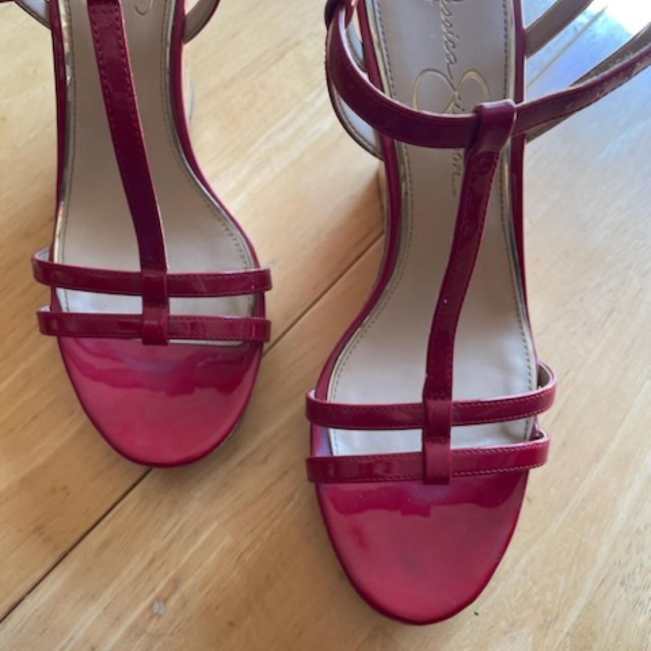 Womens red sandals size on sale 9